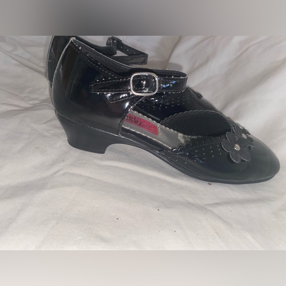 Shoes Black Patent Leather Rachel Buckle Sparkle Glitter Daisies Girls 1 - Picture 4 of 10